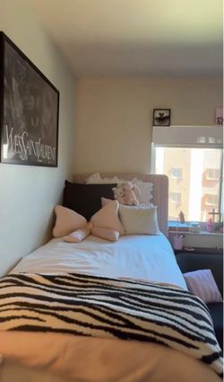 Pink Twin Headboard college dorm or girls room