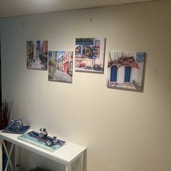 Set of four Scenic Wall Art Canvases