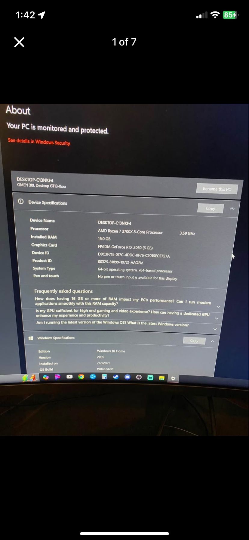 Omen 30L Gaming Pc