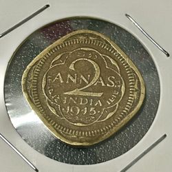 1945 British -India 2 Anna King George VI