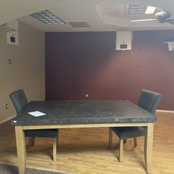 Marble Dinette With Only 2 Chairs 