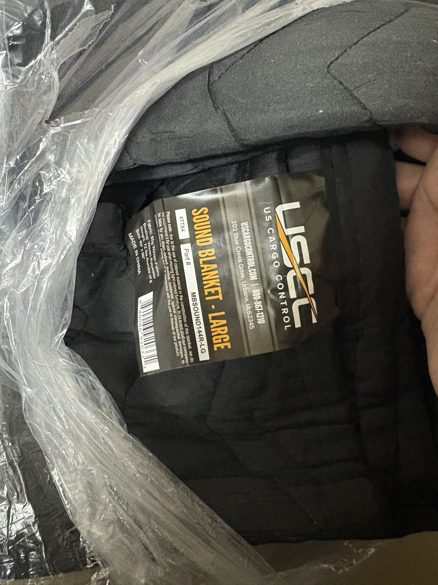 US Cargo Control 96"x80" Extra Large Sound Dampening Blanket with Grommets, Machine Washable, 12 Pounds