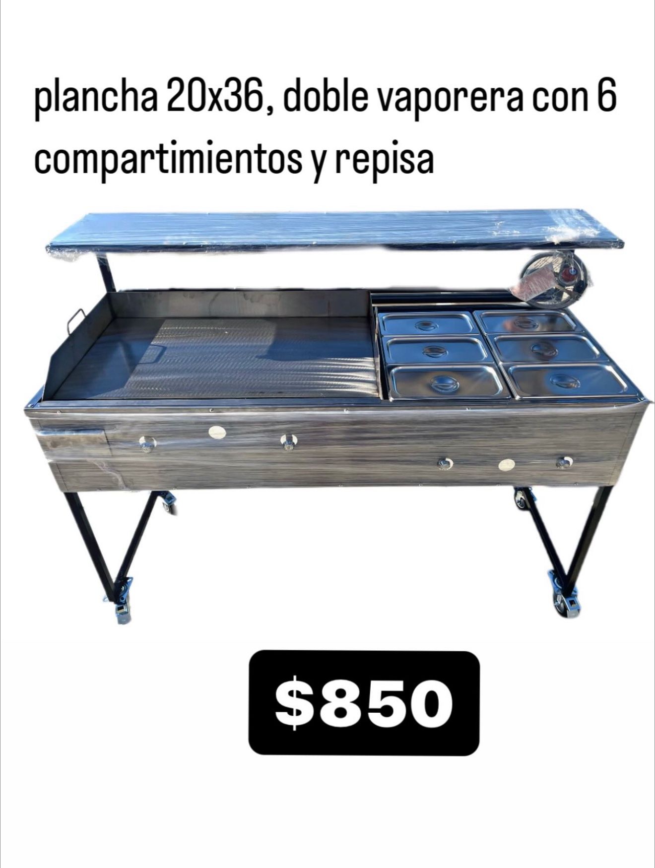 Taco Cart/ Catering Gridle/ High Presure Burners/ Food Warmers/ Plancha/ Comal/ Carro Taquero/ Party Supplies