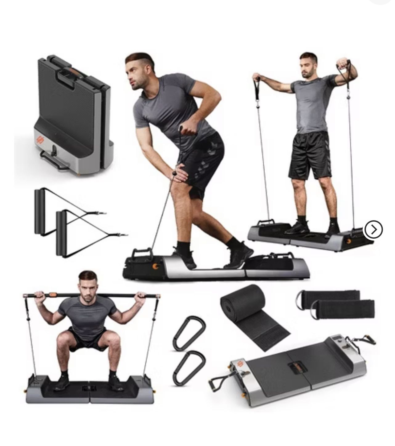 SQUATZ ABS Metal Push Up Body Workout System Easy to Use Home Use - Black