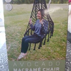 Black Indoor / Outdoor Patio Swing Chair 
