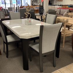 5 Piece Marble Dining Set