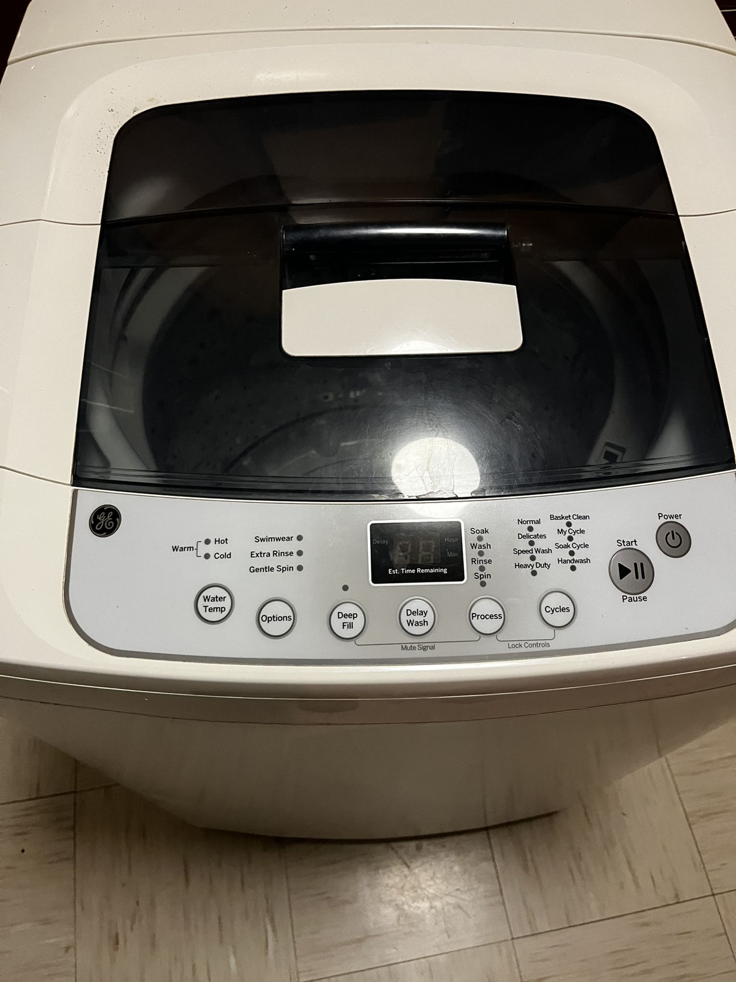 GE Space-Saving 2.6 DOE cu. ft. Capacity Portable Washer