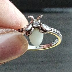 Brighton Brand New Sterling Silver L Firefly Beaded Glow In The Dark Ring Size 9 And 7 Inches Available 