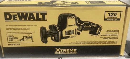 DEWALT DCS312B XTREME 12V MAX Li-Ion One-Handed Recip Saw (Tool Only)