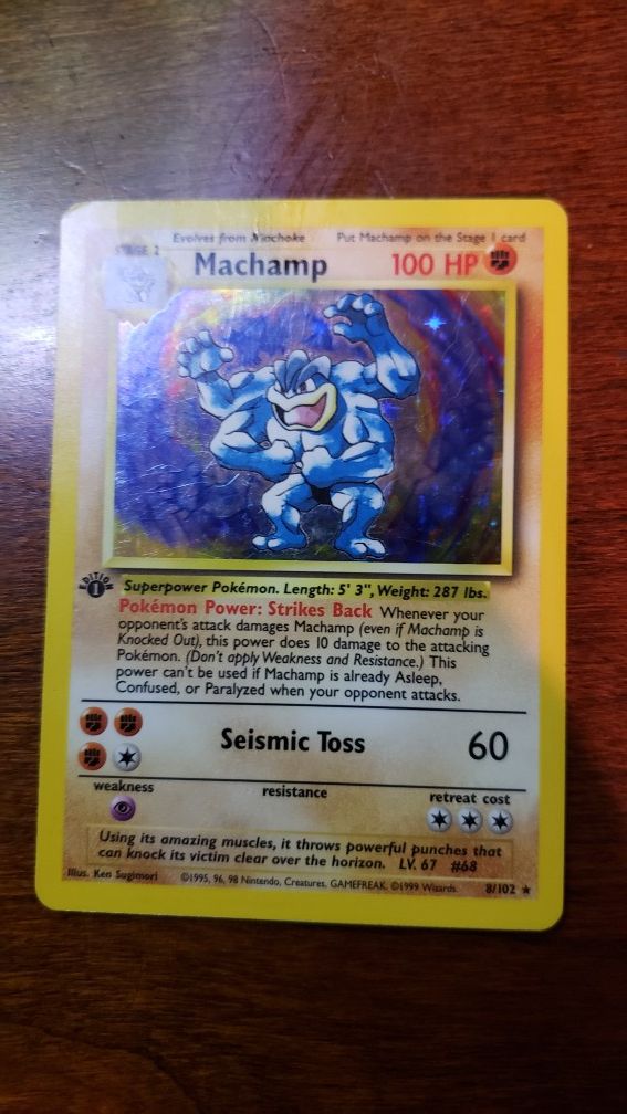 1st edition holographic Machamp. 8/102 for Sale in Leesburg, FL - OfferUp
