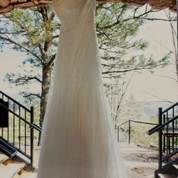 Martina Liana Wedding Dress, Veil, and Belt
