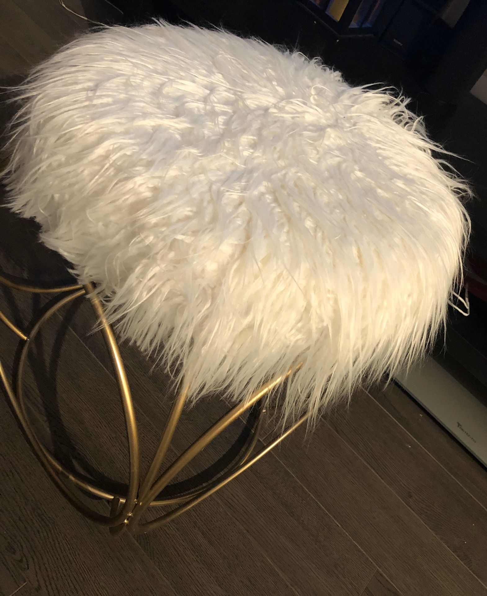 Luxury Furry chair with gold