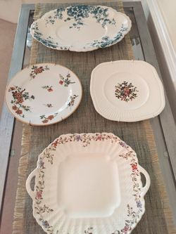 Shabby chic antique plates