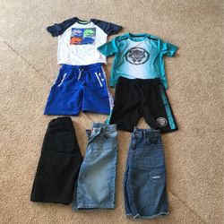 BOYS SIZE 10-12 SUMMER CLOTHES DINOSAUR AND AVENGERS