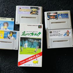 Super Famicom Japanese Import Game Lot Of 5