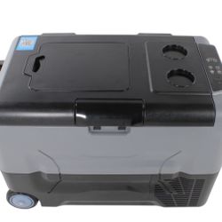 Jinsanity Performance SLA-35A 35L (37 Quart) Compact Refrigerator, Black/Grey