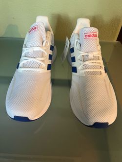 Adidas Navy White Blue Athletic Running Shoes EF1048 Male Size 11.5
