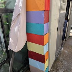 8 Cinder Blocks Pained Different Colors