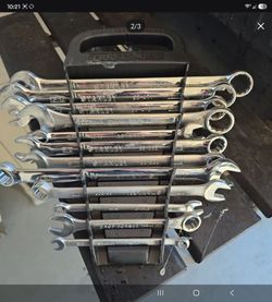 Stanley Combination Wrench Set with Craftsman Rack