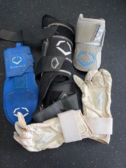 EvoShield Baseball Gear Lot – Guards & Gloves