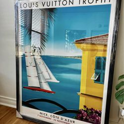 Large Louis Vuitton Trophy Framed Wall Art for Sale in Los Angeles
