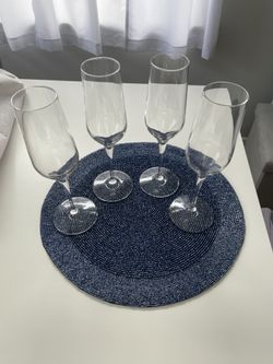 Champagne flute Glasses Set of 4 NEW