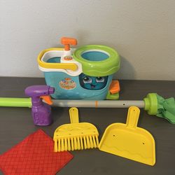 LeapFrog Clean Sweep Learning Caddy - Kids Mop and Broom Set