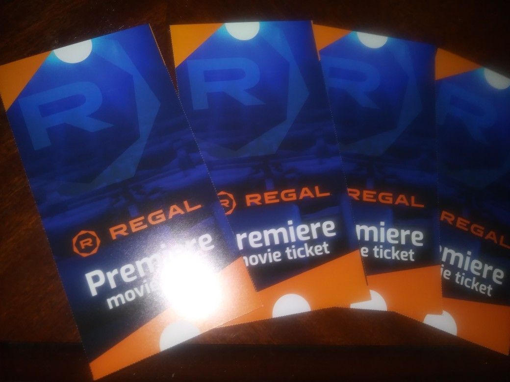 (4) Regal Premier Movie Tickets