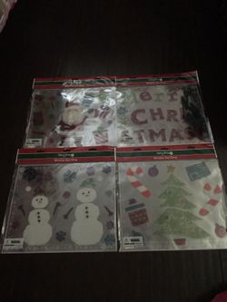 Christmas window gel cling