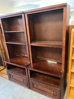 Wood bookcases (in store)
