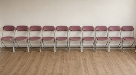 10 Folding Chairs – Mauve/Pink Color