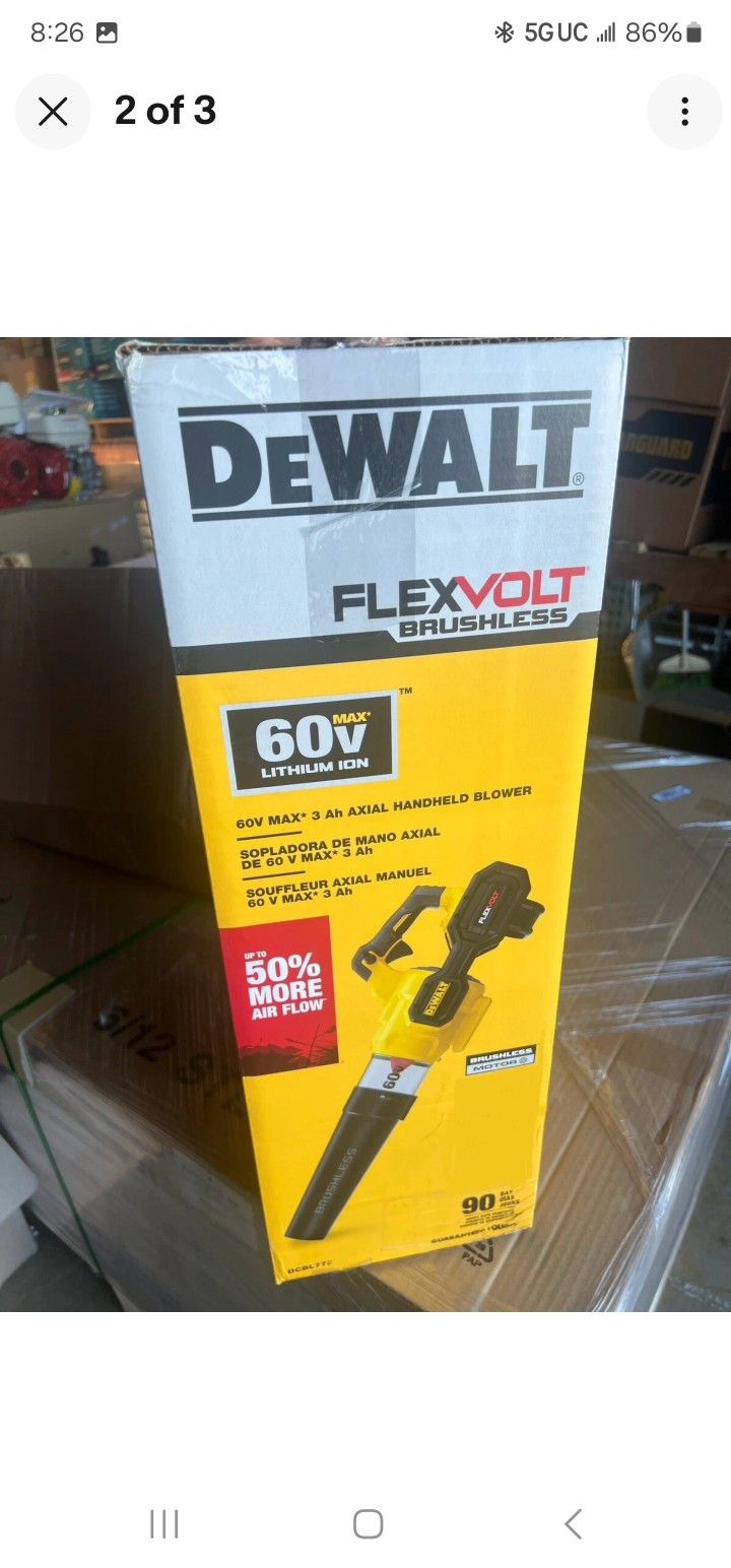 Dewalt Flexvolt Blower Tool Only