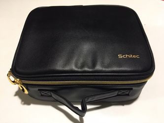 Travel Makeup Case with Adjustable Dividers Black Makeup Organizer Bag Cosmetic Storage Case