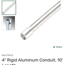 4" X  10'  Aluminum Conduit With Coupler