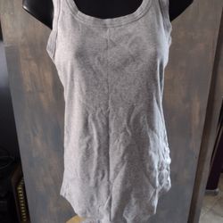 Soft gray tank top is size small. It is made of 100% cotton