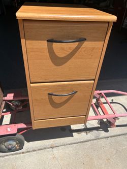 Small 2 Drawer Wood File Cabinet