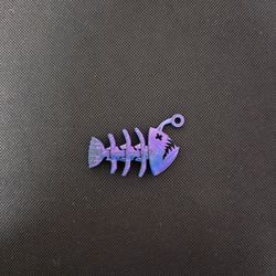 Articulated Anglerfish Bones Keychain