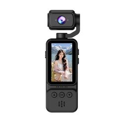 DV08 4K Recording Handheld Action Camera 1.97 Inch Screen HD Vlog Camcorder - Black