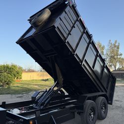 New HEAVY DUTY 14ft Long SCISSOR LIFT Hydraulic Lift Dump Trailer