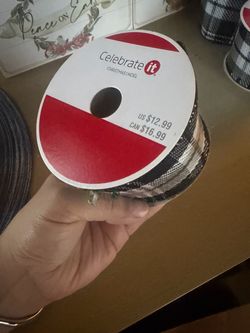 Celebrate It Christmas Plaid Ribbon Roll