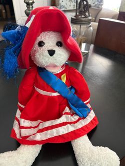 Annoyingly Loud Most Patriotic Stuffed Bear in Red Dress Ever