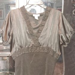 Kenar Black V Neck Blouse Med