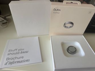 Oura ring  4 size 8 silver