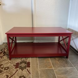 Two Tier Red Coffee Table