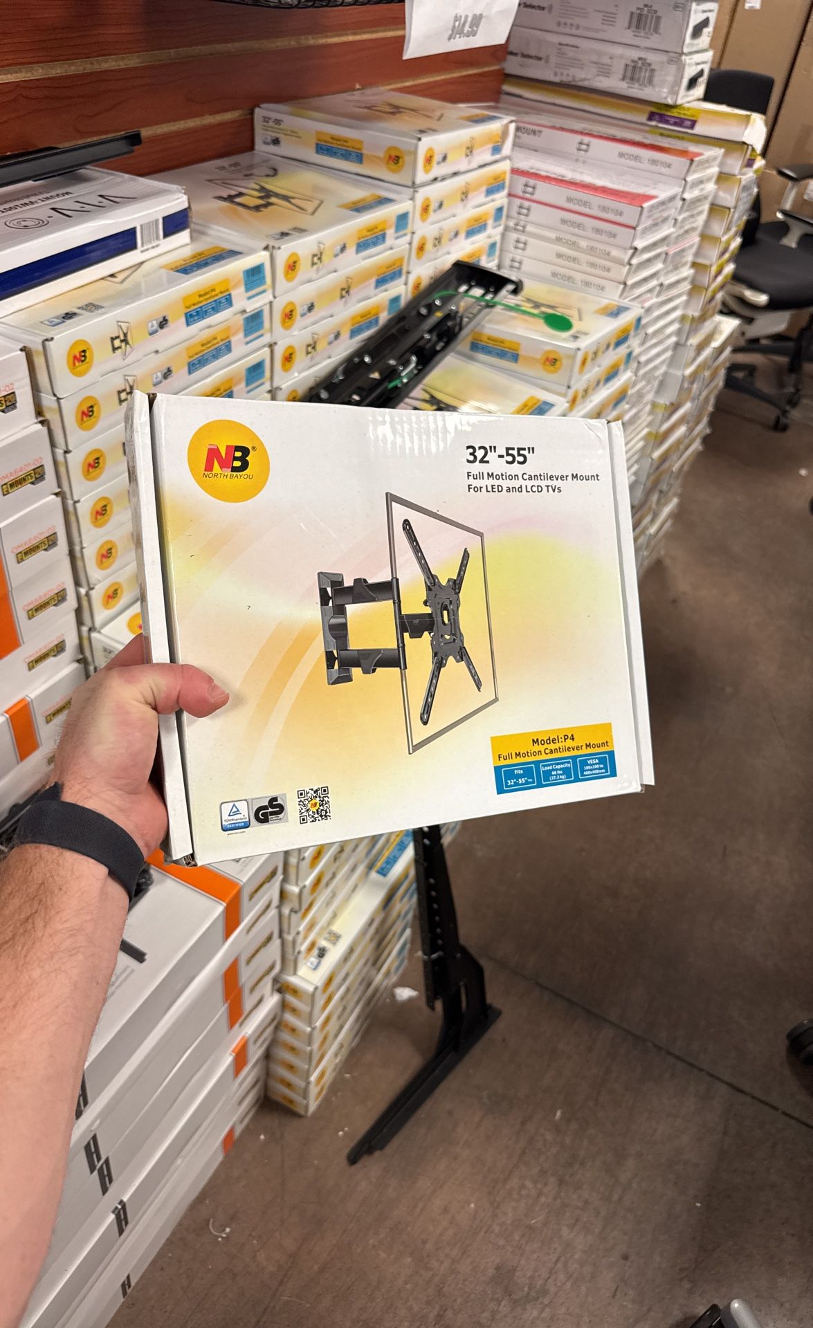 Single Arm TV Wall Mount For TVs Up To 55 Inch New