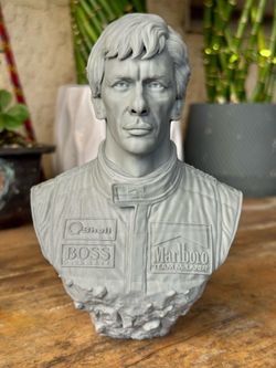F1 Ayrton Senna Bust 6.5” 3D Printed Formula 1 Racing Display Statue