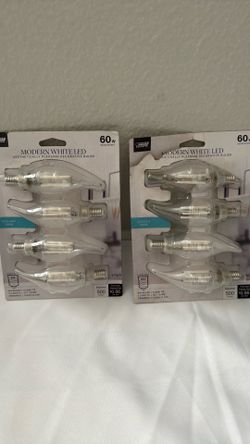 2 packages of flame tip bulbs