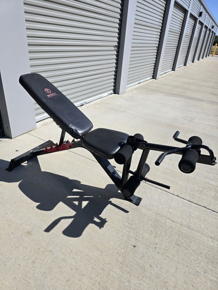 Marcy Adjustable Bench With Leg Extension And Preacher Curl Attachment 