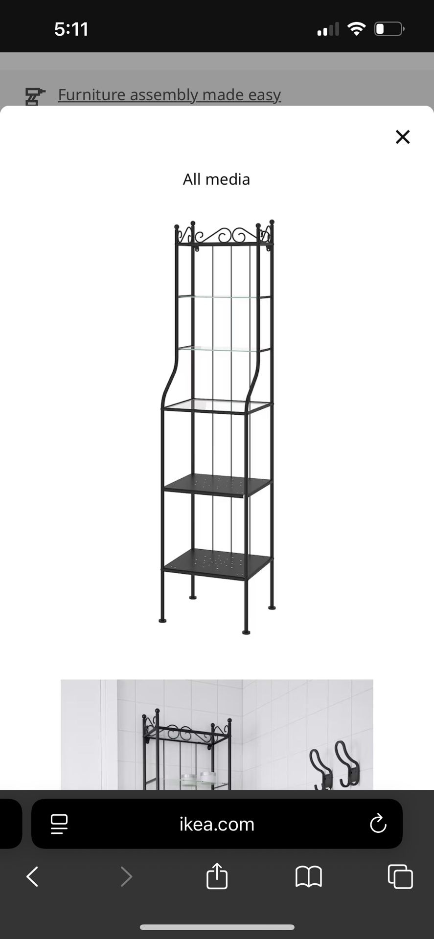 IKEA RÖNNSKÄR Shelving unit, black