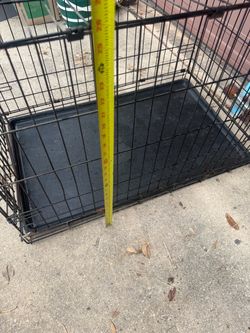 Black Wire Dog Crate with Tray
